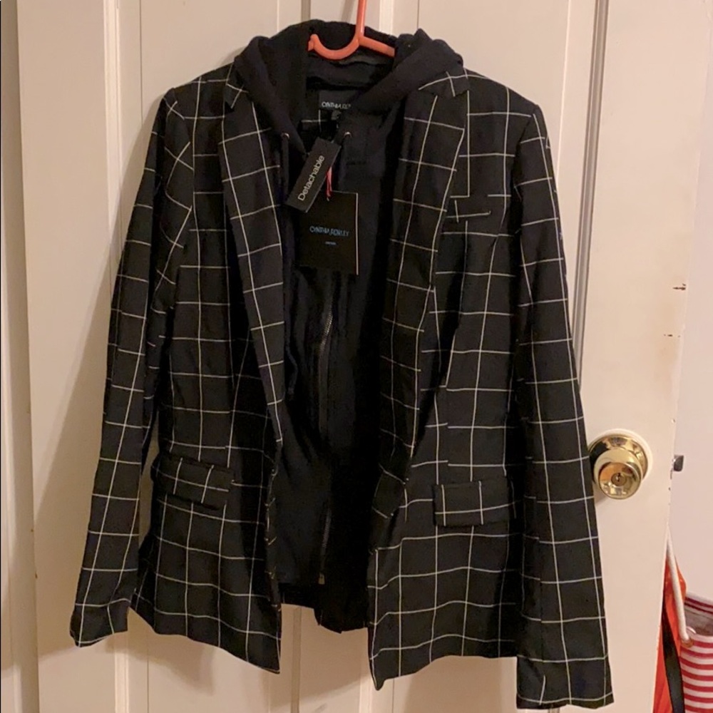 Cynthia Rowley Blazer with Detachable Hoodie